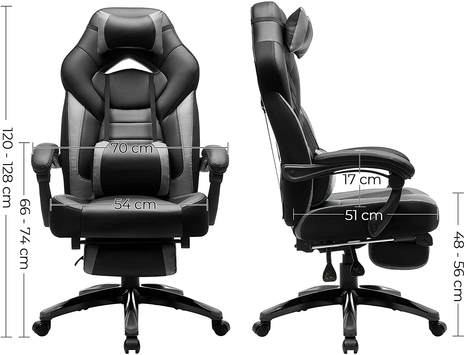 Executive Office Chair, Ergonomic, Black, gråOBG77BG RAW58.dk 