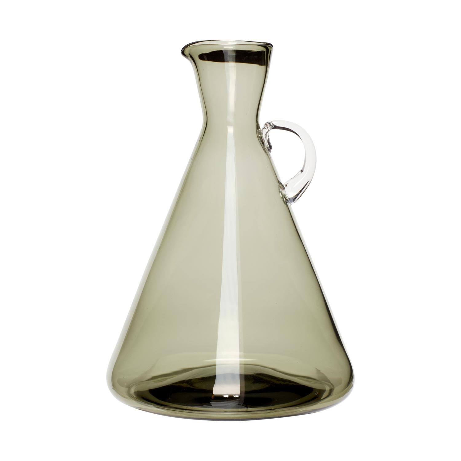Vase m/hank, glas, grøn, large Vase Hübsch 