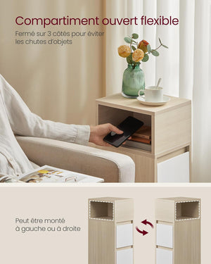 Kaya sengebord - Beige/hvid