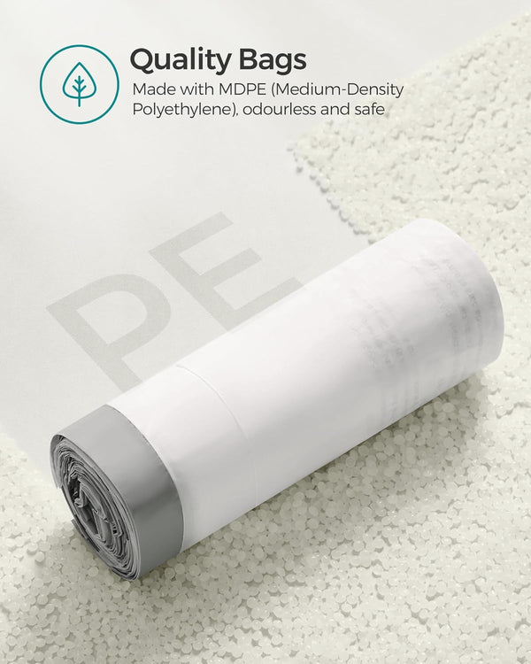 Skraldeposer med snøreluk - 15-20 L - gennemsigtige - 40 poser