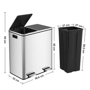 Oscar skraldespand | 2*30 l Skraldespande Songmics