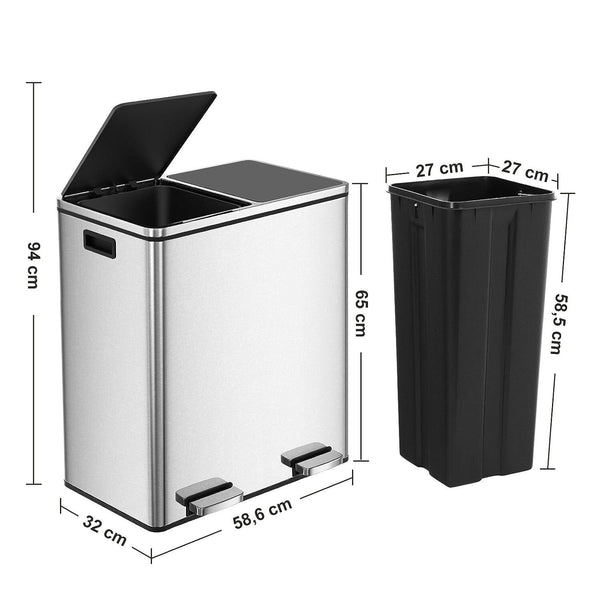 Oscar skraldespand | 2*30 l Skraldespande Songmics