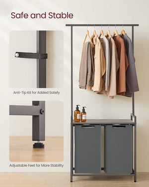 Rio tøjstativ med vasketøjskurve