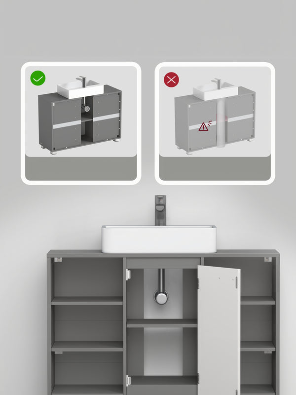 Laura underskab til badeværelset - Grå