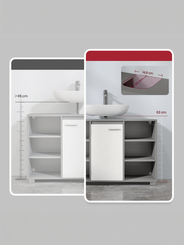 Laura underskab til badeværelset - Grå