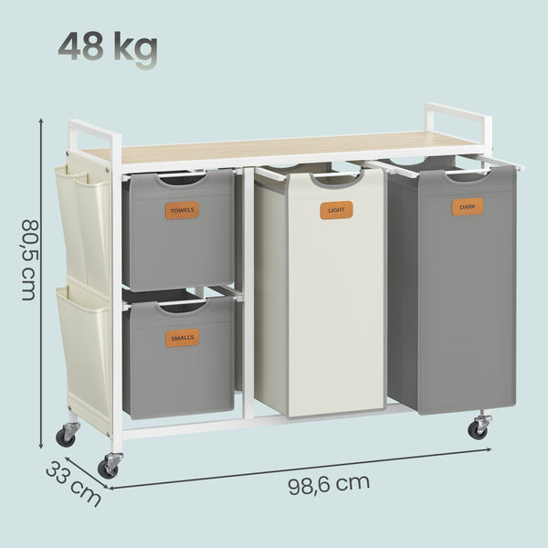 Jennifer vasketøjskurv - Grå