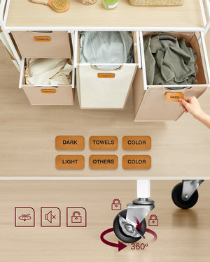 Jennifer vasketøjskurv - Beige