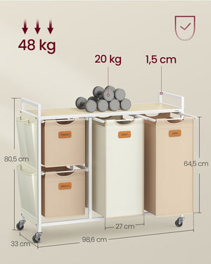 Jennifer vasketøjskurv - Beige