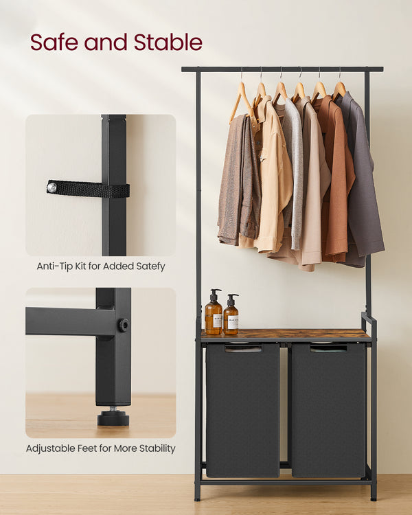 Tokyo tøjstativ med vasketøjskurve