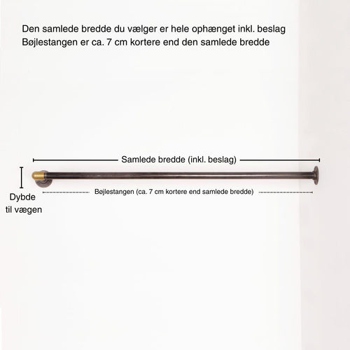 RAW58 Liam bøjlestang til væg sort Ophæng RAW58