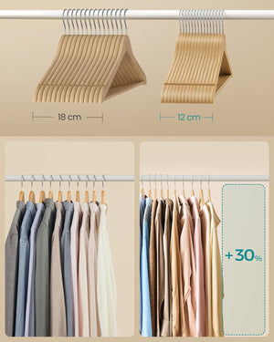 Elin bøjler | 30 stk. - Lyst træ