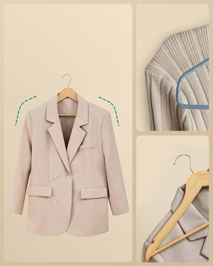 Elin bøjler | 30 stk. - Lyst træ