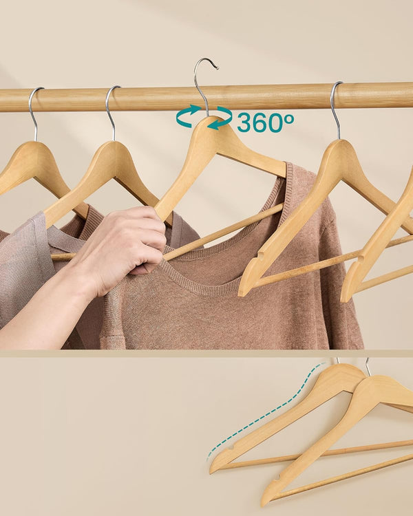 Elin bøjler | 30 stk. - Lyst træ