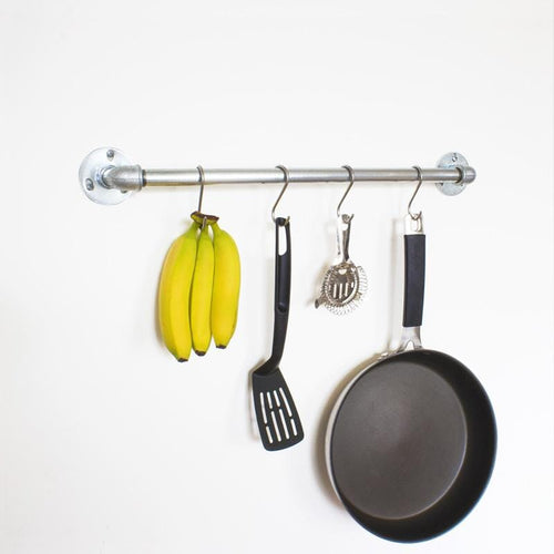 Raw58 Clara Køkken ophæng til pander og gryder i sølv vandrør