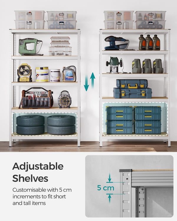 Lissabon værkstedsreol - Sølv