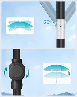 Conrad parasol - Blå