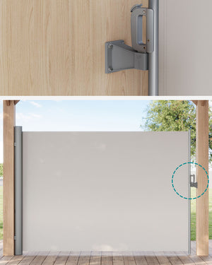 SONGMICS Wall Bracket for Fixing Retractable Blind, Suitable for All Side Awnings GSA005