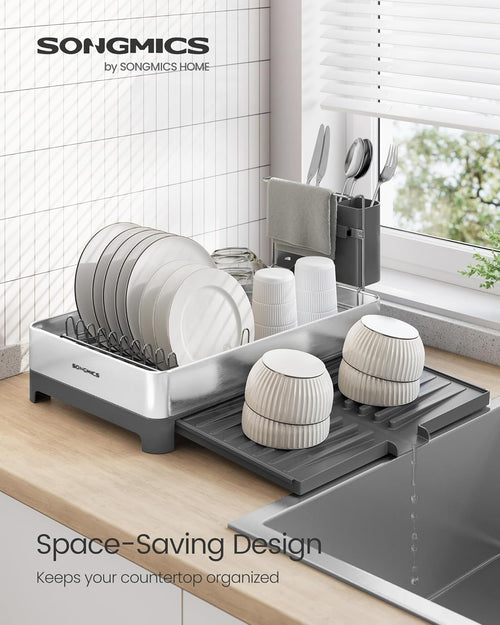 Theo opvaskestativ - Sølv/Grå