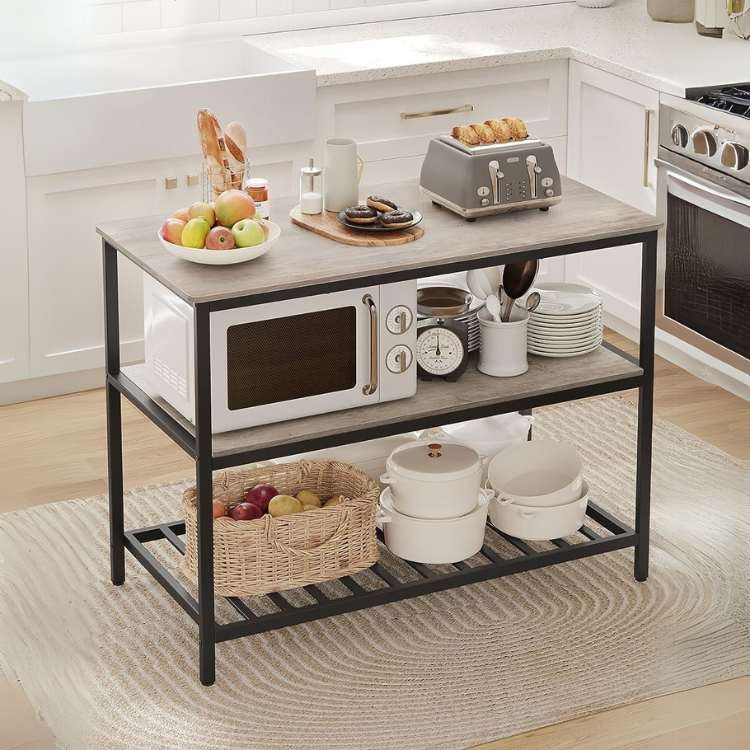 Caroline køkken ø - Grå