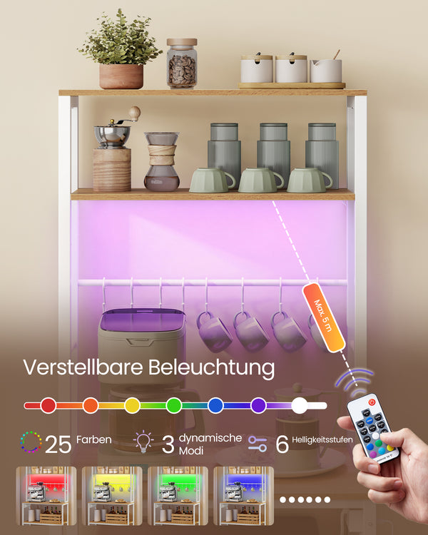 Liva køkkenreol - Lyst træ/hvid