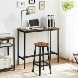 Elin barbord med 2 barstole - Rustik brun/sort