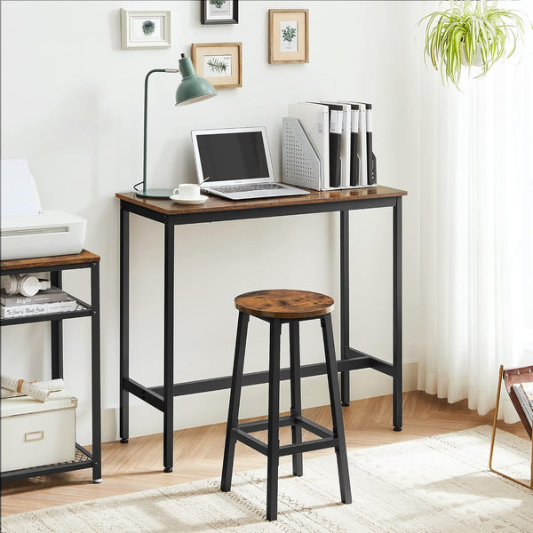 Elin barbord med 2 barstole - Rustik brun/sort