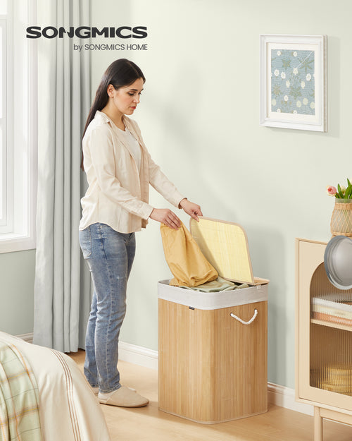 Flora vasketøjskurv - Bambus