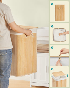 Flora vasketøjskurv - Bambus