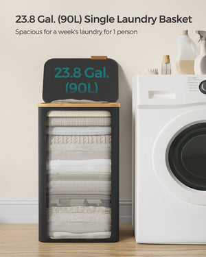 Konrad vasketøjskurv - Sort