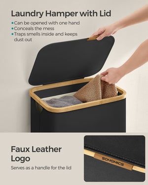 Konrad vasketøjskurv - Sort