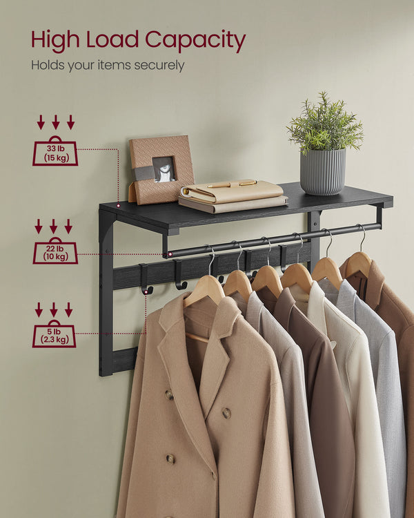 Leon knagerække - Sort