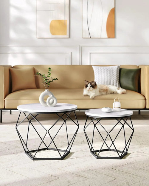 Paris sofaborde | 2 stk. - Hvid