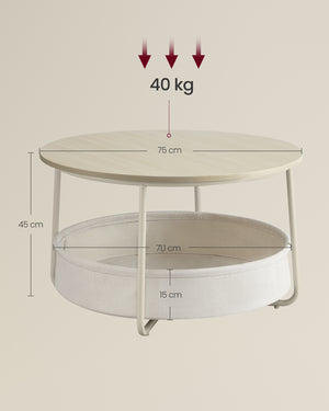 Athen sofabord - Beige/cremehvid