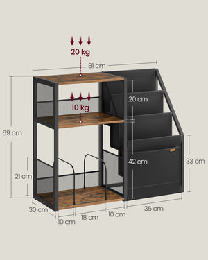 Mira sidebord - Rustik brun