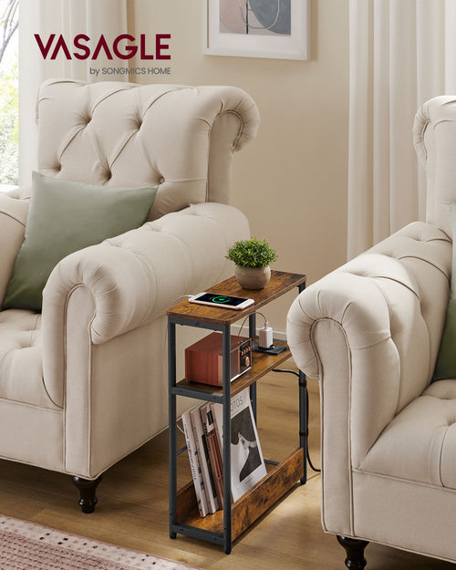 Ivy senge- og sidebord - Rustik brun