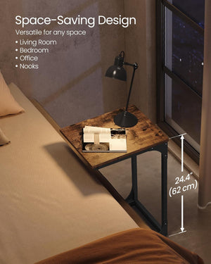 Eva C-formet sidebord - Rustik brun/sort