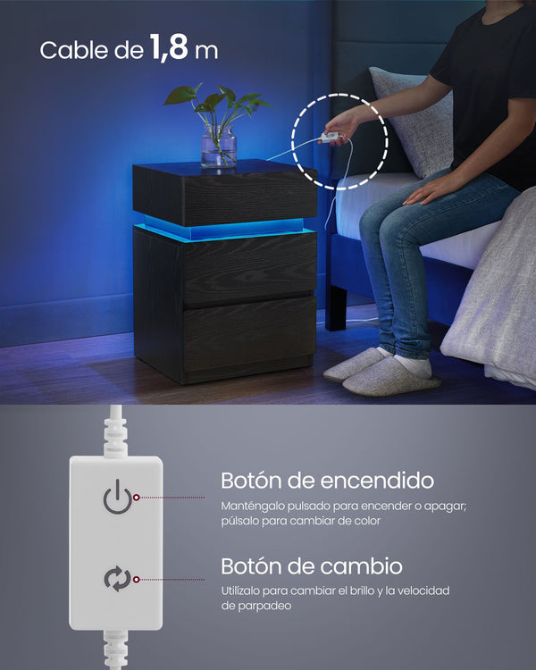 Lewis senge- og sidebord - Sort