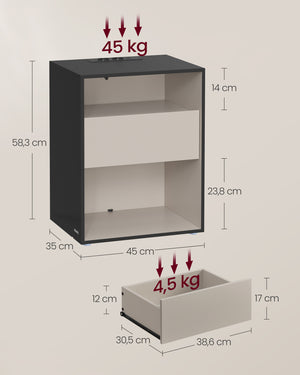 Brooklyn senge- og sidebord - Sort