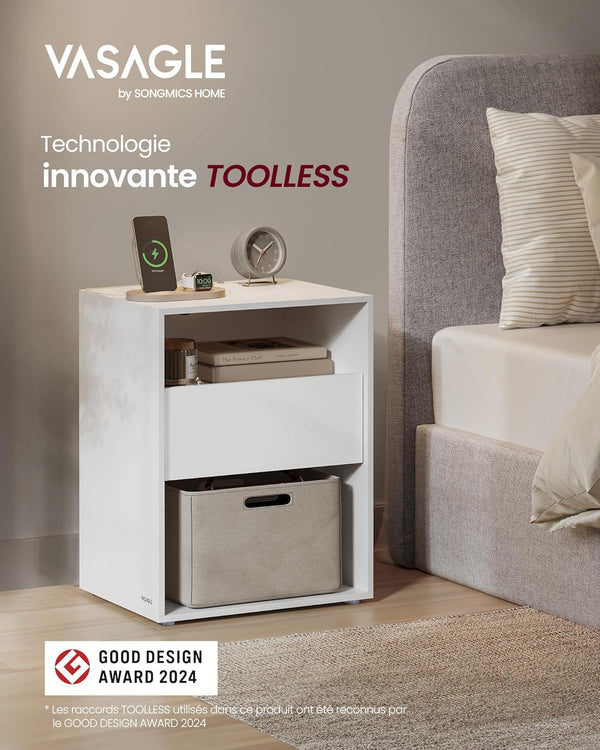 Brooklyn senge- og sidebord - Hvid