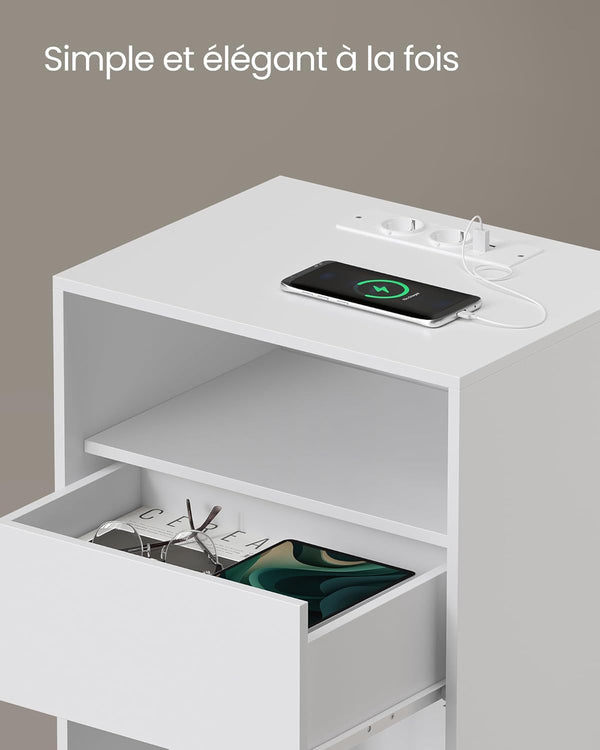 Brooklyn senge- og sidebord - Hvid