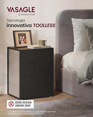 Luka senge- og sidebord - Sort