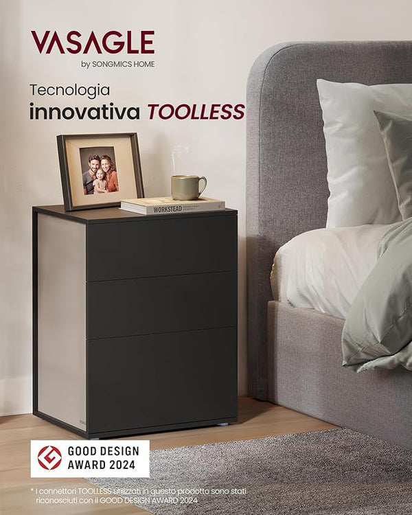 Luka senge- og sidebord - Sort