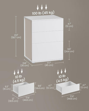 Luka senge- og sidebord - Hvid