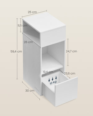 Juna sidebord - Hvid