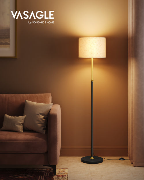 Elin gulvlampe - Guld/sort