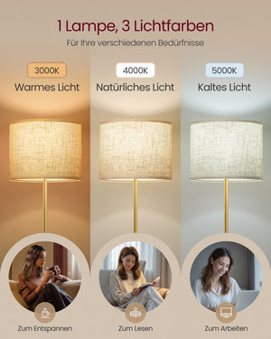 Elin gulvlampe - Guld/sort
