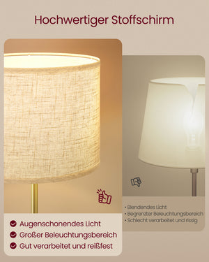 Elin gulvlampe - Guld/sort