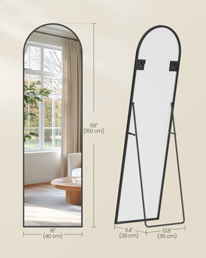 Mira spejl | 150 x 40 cm - Sort
