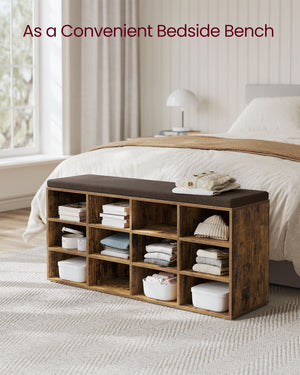 Millie skobænk - Rustik brun