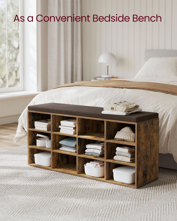 Millie skobænk - Rustik brun